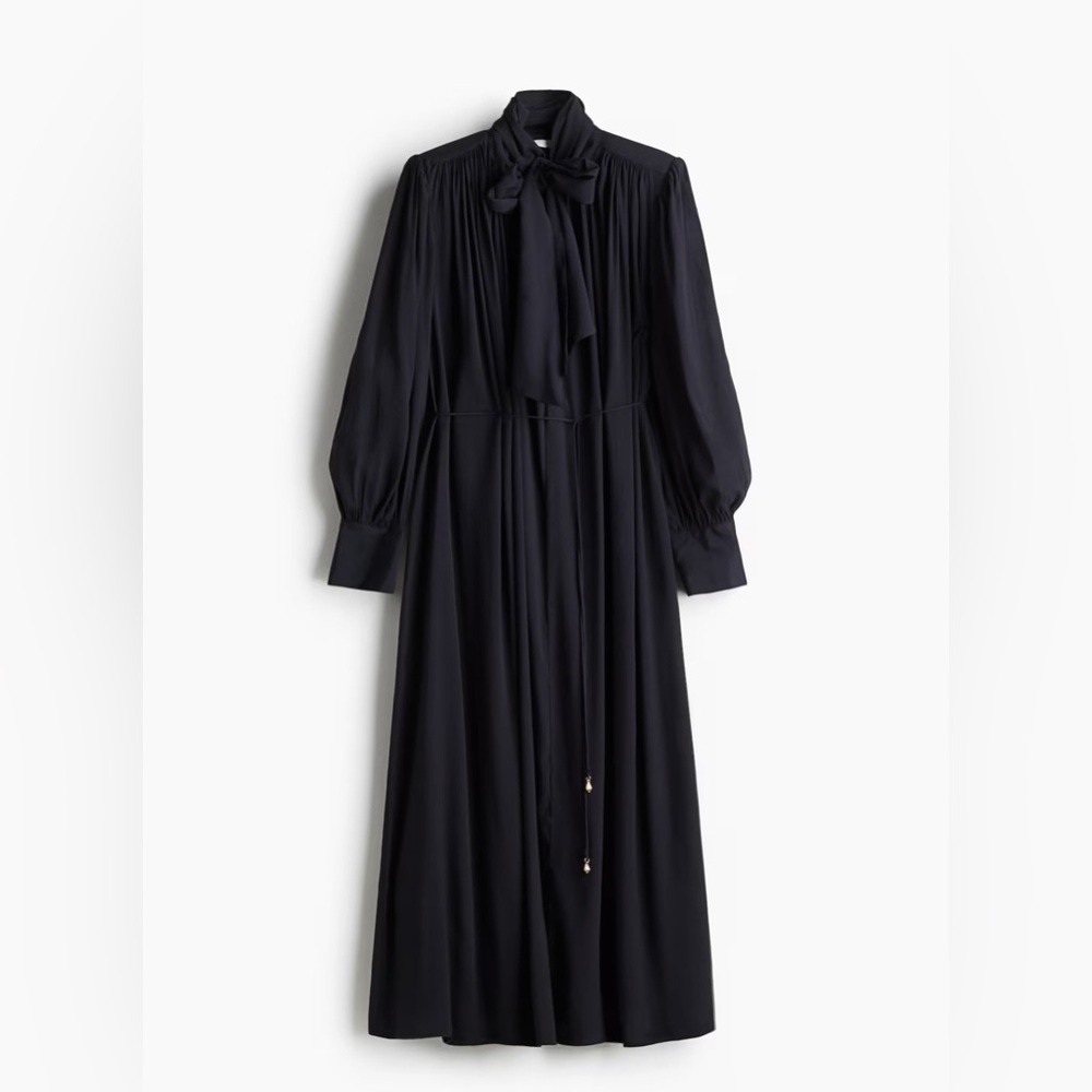 Hm bow collar shirt dress